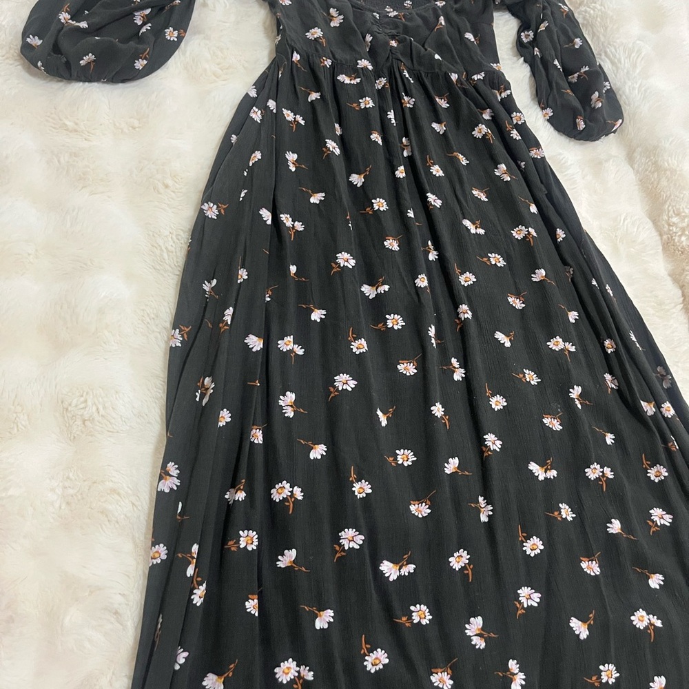 Floral Black Maxi Dress